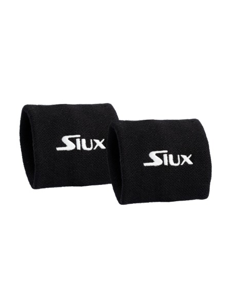 Pack 2 Muñequeras Club Siux Negro | Ofertas de pádel
